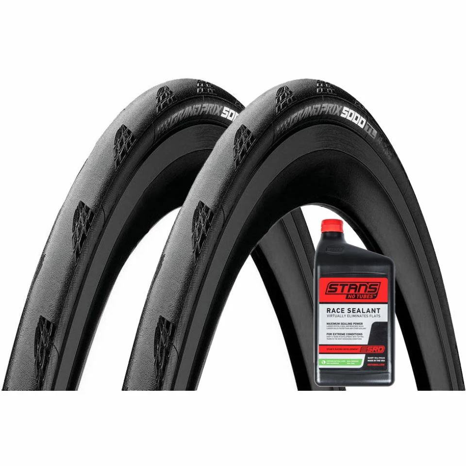 Pneus Continental Grand Prix 5000 28c (Tubeless Avec Liquide Anticrevaison)